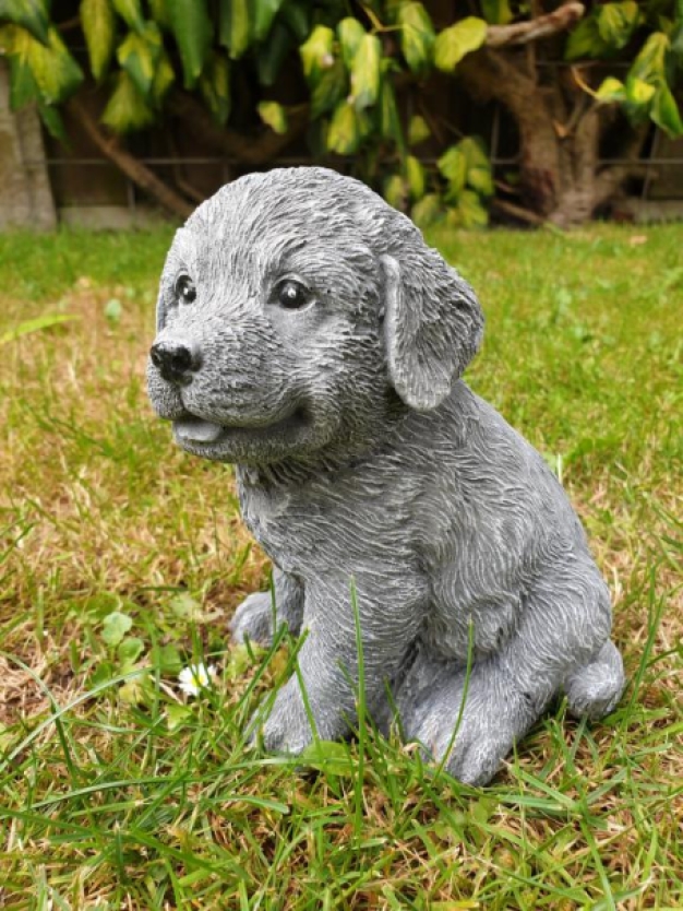 Golden Retriever Welpe, Hund, Gartenskulptur