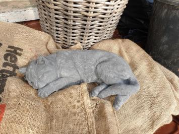 Gartenskulptur schlafende Katze