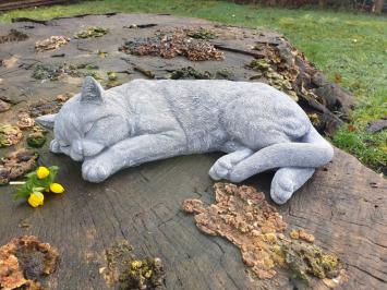 Gartenskulptur schlafende Katze