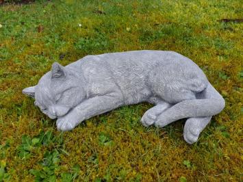 Gartenskulptur schlafende Katze