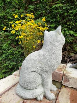 Große Steinkatze, Katze, Gartenskulptur