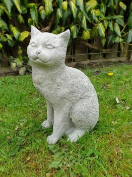 Große Steinkatze, Katze, Gartenskulptur