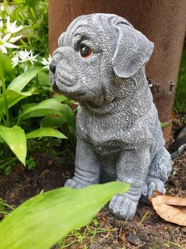 Gartenstatue eines Hundes