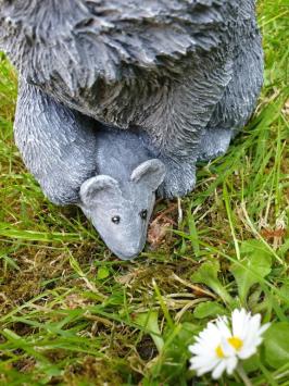 Katze und Maus Skulptur, Betonskulptur.