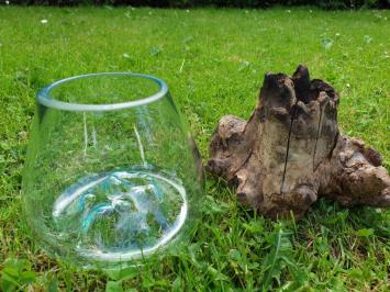 Gesmolten glas op hout