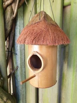 Vogelhuis , bamboe , kokosnoot