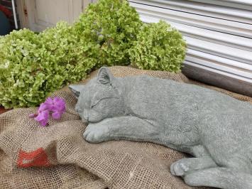 Tuinbeeld poes van beton , kat