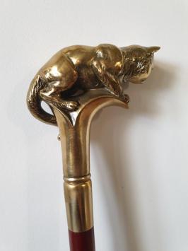 Spazierstock Bronze, Katze, Katze