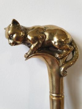 Spazierstock Bronze, Katze, Katze