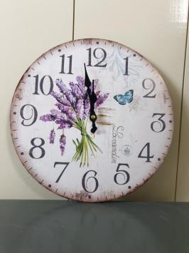 wandklok , klok lavendel