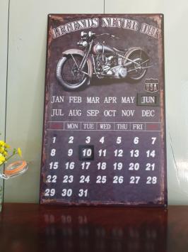 Kalender met motor afbeelding