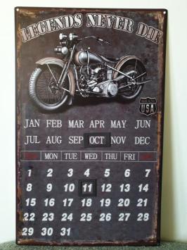 Kalender mit Motorradbild