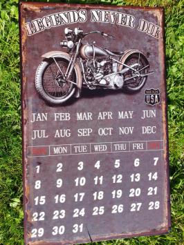 Kalender met motor afbeelding