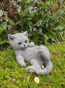 Poes ,  tuinbeeld , beton , kat
