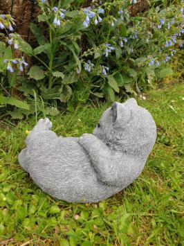 Poes ,  tuinbeeld , beton , kat