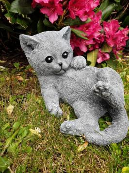 Poes ,  tuinbeeld , beton , kat