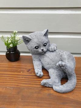 Poes ,  tuinbeeld , beton , kat