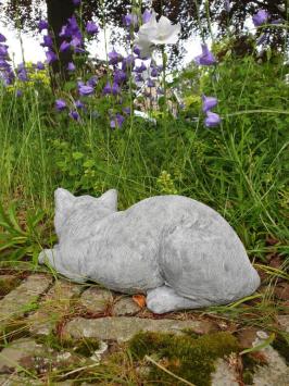 poes , kat , tuinbeeld ,beton