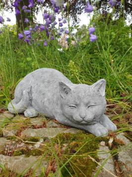 poes , kat , tuinbeeld ,beton