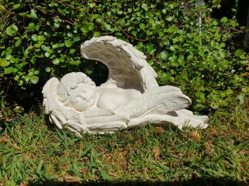 schlafender Engel, Beton, Gartenstatue