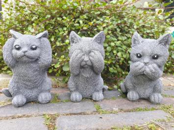 poesjes , horen zien zwijgen , tuinbeeld