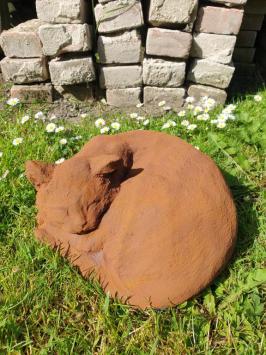 kat ,poes , tuinbeeld charlot