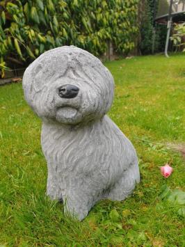 Hundegartenstatue aus Beton, Schapendoes