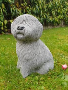 Hundegartenstatue aus Beton, Schapendoes