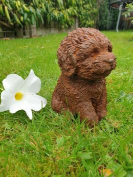 Tuinbeeld van een puppy hond