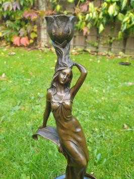 Jugendstil, Bronze, Kerzenständer