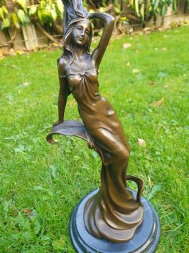 Jugendstil, Bronze, Kerzenständer