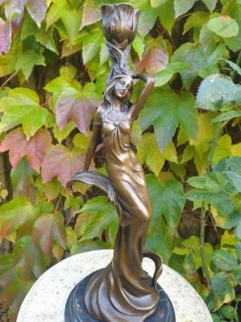 Jugendstil, Bronze, Kerzenständer