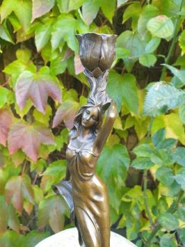 Jugendstil, Bronze, Kerzenständer