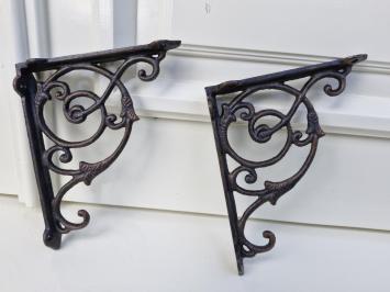 Gusseiserne Regalträger.