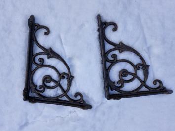 Gusseiserne Regalträger.