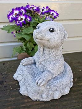 Gartenstatue eines Maulwurfs, Beton