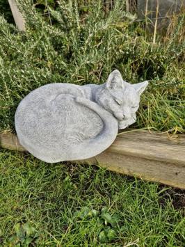 grafbeeld poes , kat , tuinbeeld , beton