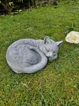 grafbeeld poes , kat , tuinbeeld , beton