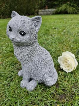 süßes Bild einer Katze, Beton