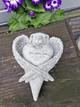 Grafdecoratie voor een hond , beton