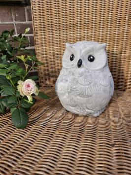 tuinbeeld van een uil , beton