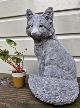 Fuchs-Gartenstatue, Beton