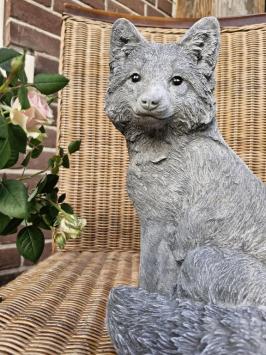 Fuchs-Gartenstatue, Beton
