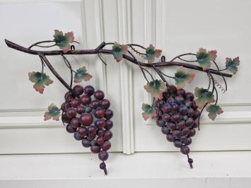 Atmosphärische Wanddekoration – Weintraube aus Metall