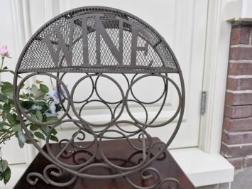 ländliches Weinregal aus Metall