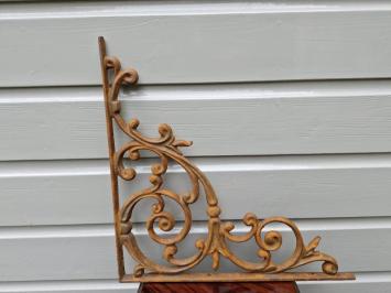 Prachtige Set grote gietijzeren plankdragers , rustiek Bruin .