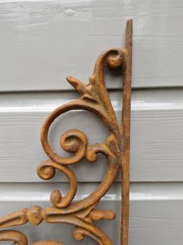 Prachtige Set grote gietijzeren plankdragers , rustiek Bruin .