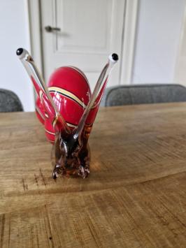 Slak van glas , beeld van een glazen slak