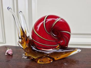 Slak van glas , beeld van een glazen slak