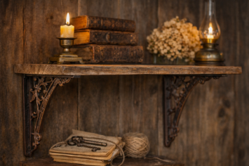 Rustieke plankdragers van gietijzer